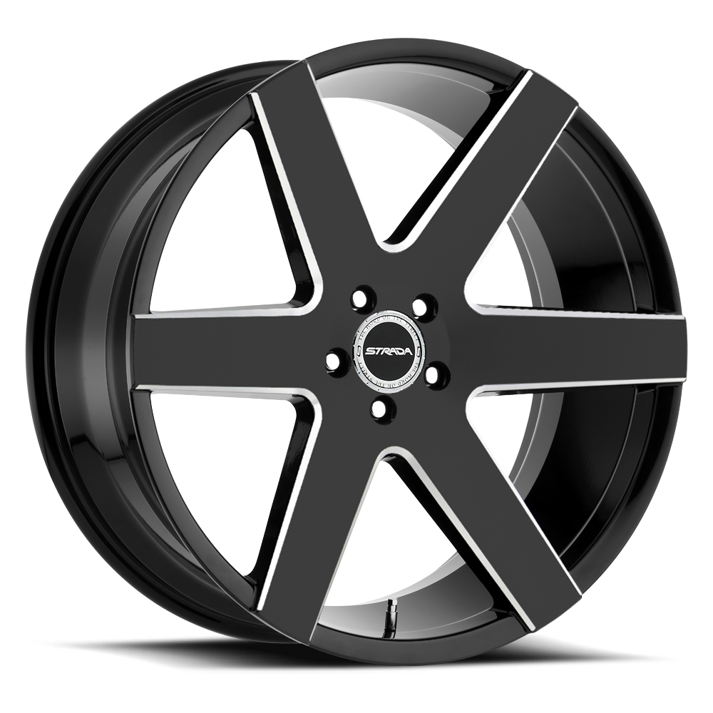STRADA S60 CODA 22X9.5 24MM 6X139.7 GLOSS BLACK MILLED | S60263924GBML