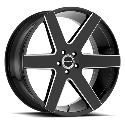 STRADA S60 CODA 22X9.5 24MM 6X139.7 GLOSS BLACK MILLED | S60263924GBML