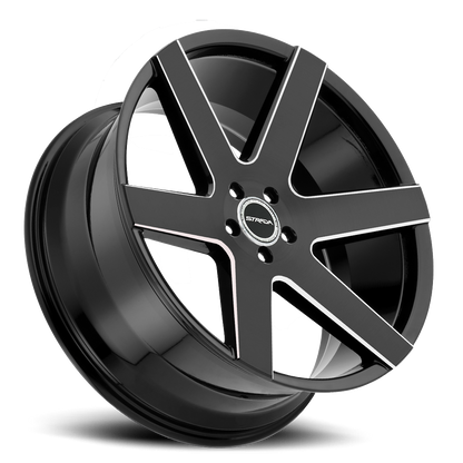 STRADA S60 CODA 22X9.5 24MM 6X139.7 GLOSS BLACK MILLED | S60263924GBML