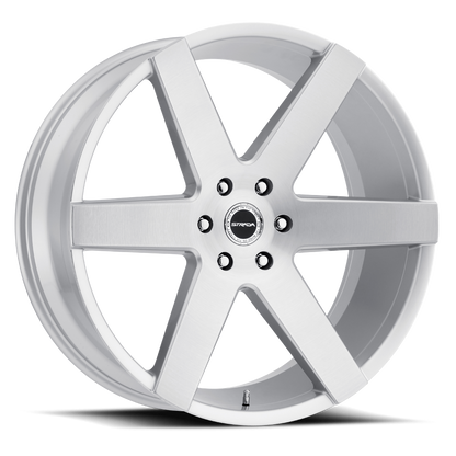 STRADA S60 CODA 24X10 25MM 5X127 BRUSHED FACE SILVER | S60452725BFS