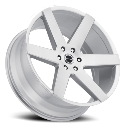 STRADA S60 CODA 26X10 24MM 6X139.7 BRUSHED FACE SILVER | S60663924BFS