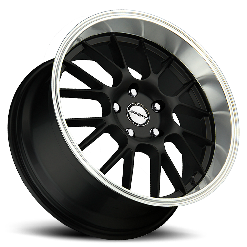 SHIFT H28 CRANK 17X7.5 30MM 5X100/5X114.3 BLACK POLISHED LIP | H28750030BP