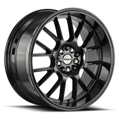 SHIFT H28 CRANK 18X8.5 30MM 4X100/4X114.3 ALL GLOSS BLACK | H28840030GB