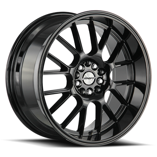 SHIFT H28 CRANK 18X8.5 30MM 5X100/5X114.3 ALL GLOSS BLACK | H28850030GB