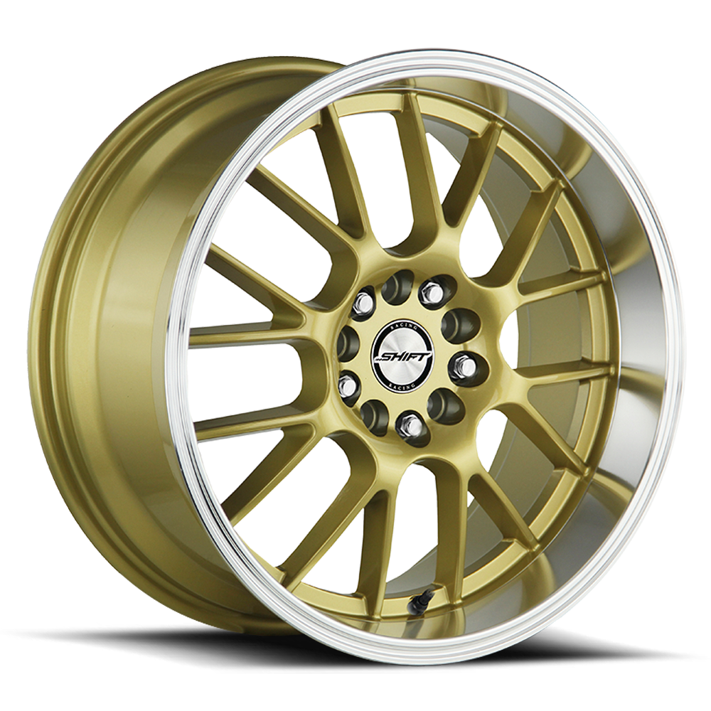 SHIFT H28 CRANK 17X7.5 30MM 4X100/4X114.3 GOLD POLISHED LIP | H28740030GP