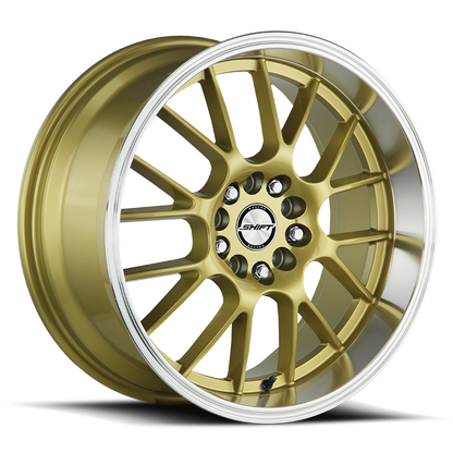 SHIFT H28 CRANK 17X7.5 30MM 4X100/4X114.3 GOLD POLISHED LIP | H28740030GP