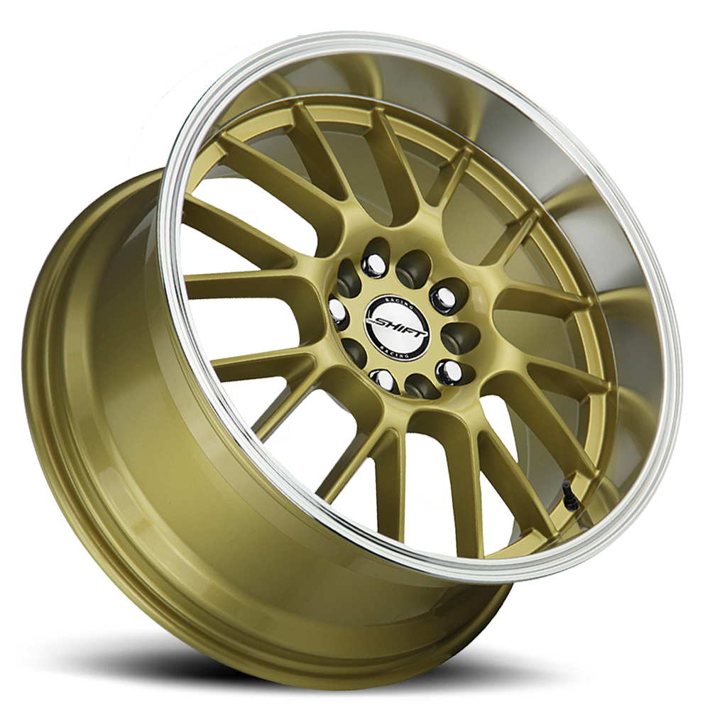 SHIFT H28 CRANK 17X7.5 30MM 4X100/4X114.3 GOLD POLISHED LIP | H28740030GP