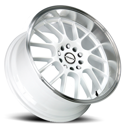 SHIFT H28 CRANK 17X7.5 30MM 5X100/5X114.3 WHITE POLISHED LIP | H28750030WP