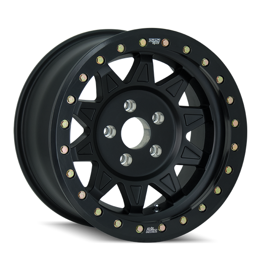 DIRTY LIFE ROADKILL 9302 17X9 -38 5x127 MATTE BLACK W/SIMULATED RING