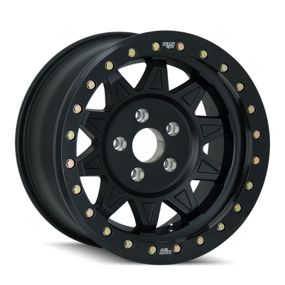 DIRTY LIFE ROADKILL RACE 9302 17X9 -14 5x127 MATTE BLACK W/SIMULATED RING