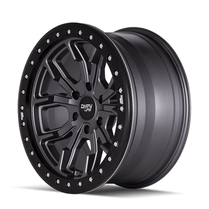 DIRTY LIFE DT-1 9303 17X9 -12 6x139.7 MATTE GUNMETAL W/SIMULATED RING