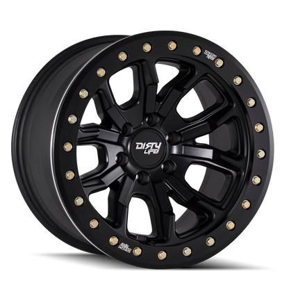 DIRTY LIFE DT-1 9303 17X9 -38 5x127 MATTE BLACK W/SIMULATED RING