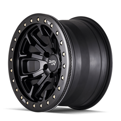 DIRTY LIFE DT-1 9303 17X9 -38 5x127 MATTE BLACK W/SIMULATED RING