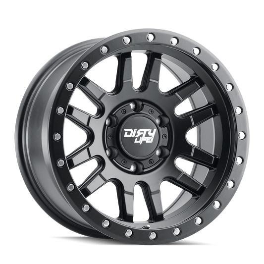DIRTY LIFE CANYON PRO 9309 17X9 -12 5x127 MATTE BLACK W/SIMULATED RING