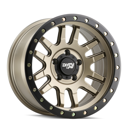 DIRTY LIFE CANYON PRO 9309 17X9 0 6x139.7 SATIN GOLD W/SIMULATED RING