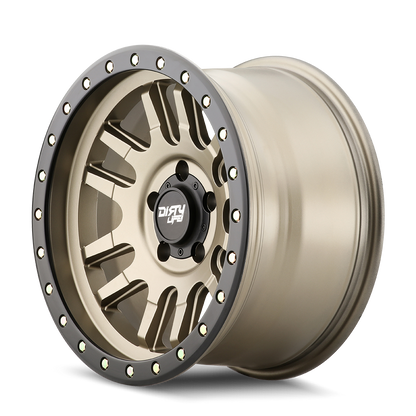 DIRTY LIFE CANYON PRO 9309 17X9 0 6x139.7 SATIN GOLD W/SIMULATED RING