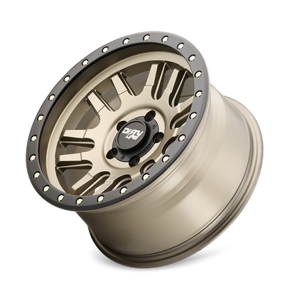 DIRTY LIFE CANYON PRO 9309 17X9 0 6x139.7 SATIN GOLD W/SIMULATED RING