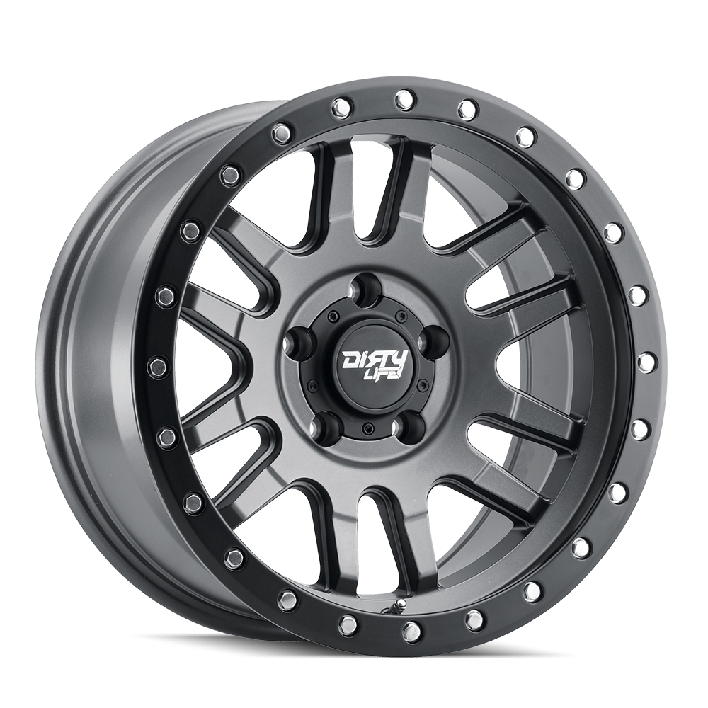 DIRTY LIFE CANYON PRO 9309 17X9 0 6x139.7 SATIN GRAPHITE W/SIMULATED RING