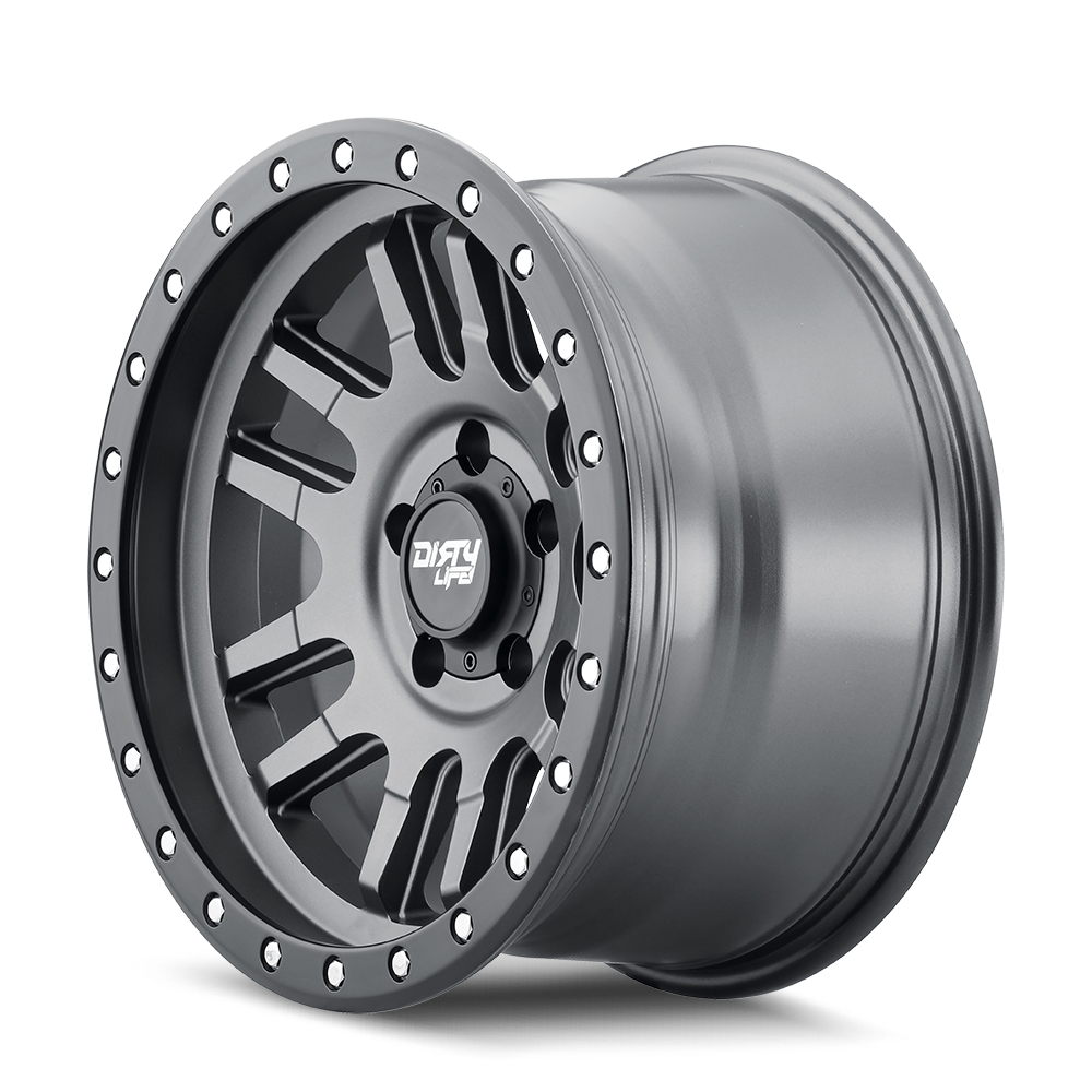 DIRTY LIFE CANYON PRO 9309 17X9 0 6x139.7 SATIN GRAPHITE W/SIMULATED RING