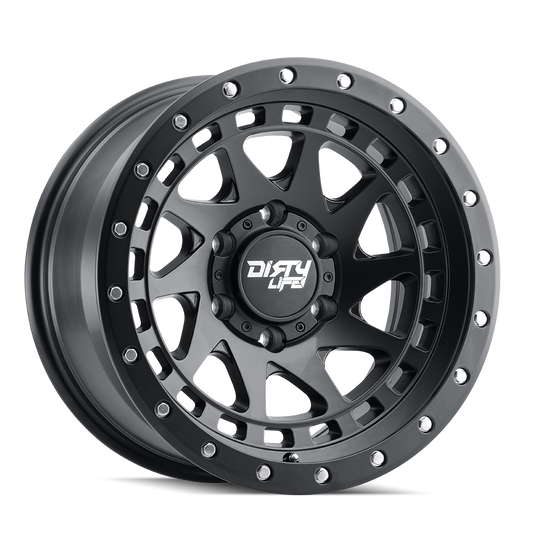 DIRTY LIFE ENIGMA PRO 9311 17X9 -38 5x127 MATTE BLACK W/SIMULATED RING