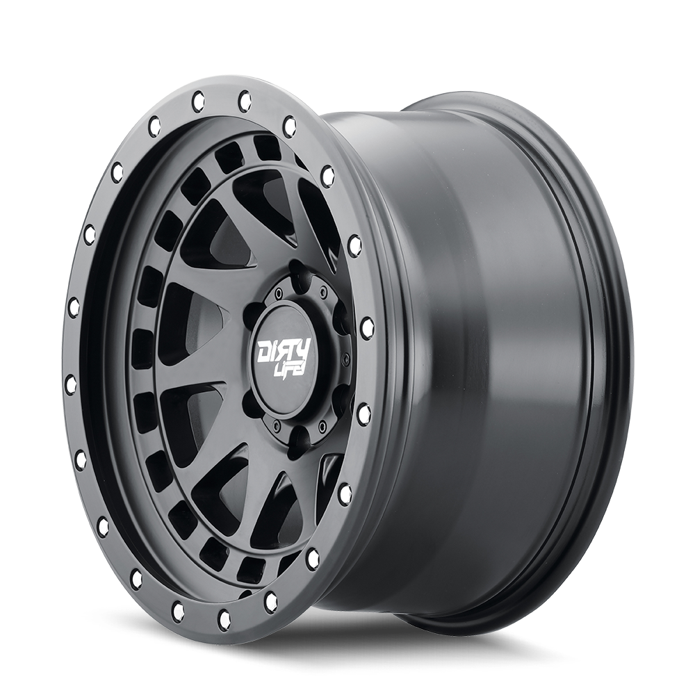 DIRTY LIFE ENIGMA PRO 9311 17X9 -12 5x127 MATTE BLACK W/SIMULATED RING