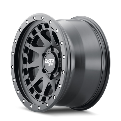DIRTY LIFE ENIGMA PRO 9311 17X9 -12 5x127 MATTE BLACK W/SIMULATED RING