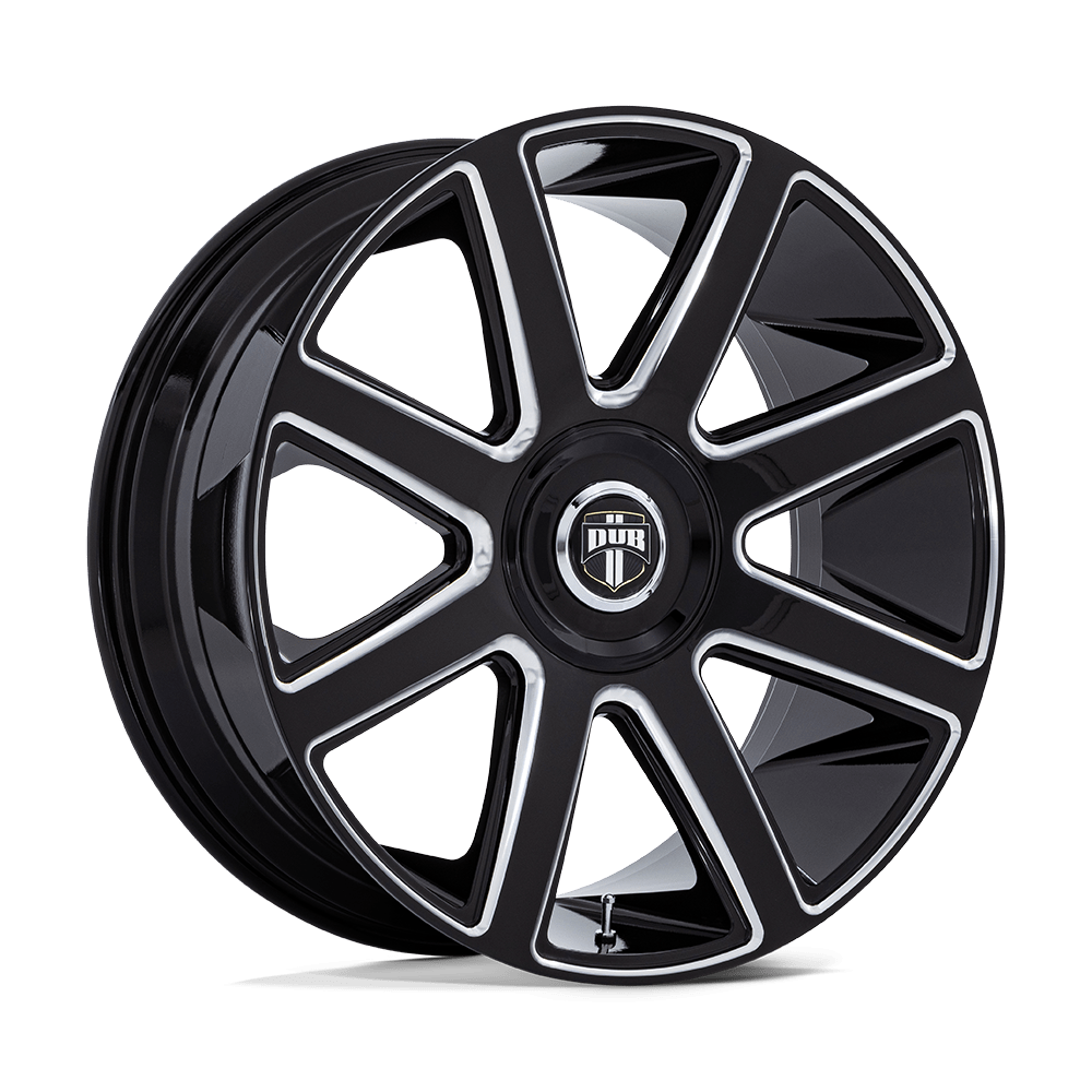 DUB 1PC DC273 PULL 24x10 15 Blank GLOSS BLACK MILLED