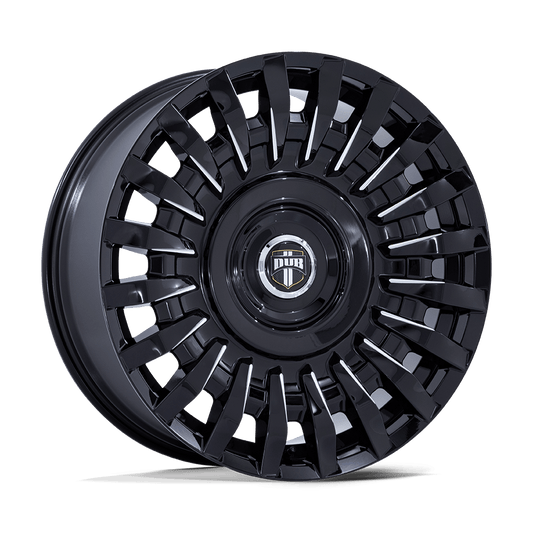DUB 1PC DC272 HONCHO 24X9 15 5X115/5X120 GLOSS BLACK MILLED