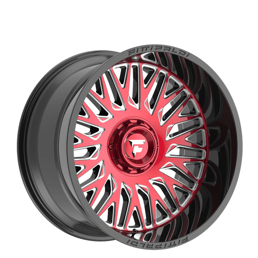 Fittipaldi FA07 26X12 -44 6x135/6x5.50 Gloss Black Machined Face, Red tint, Milled Windows