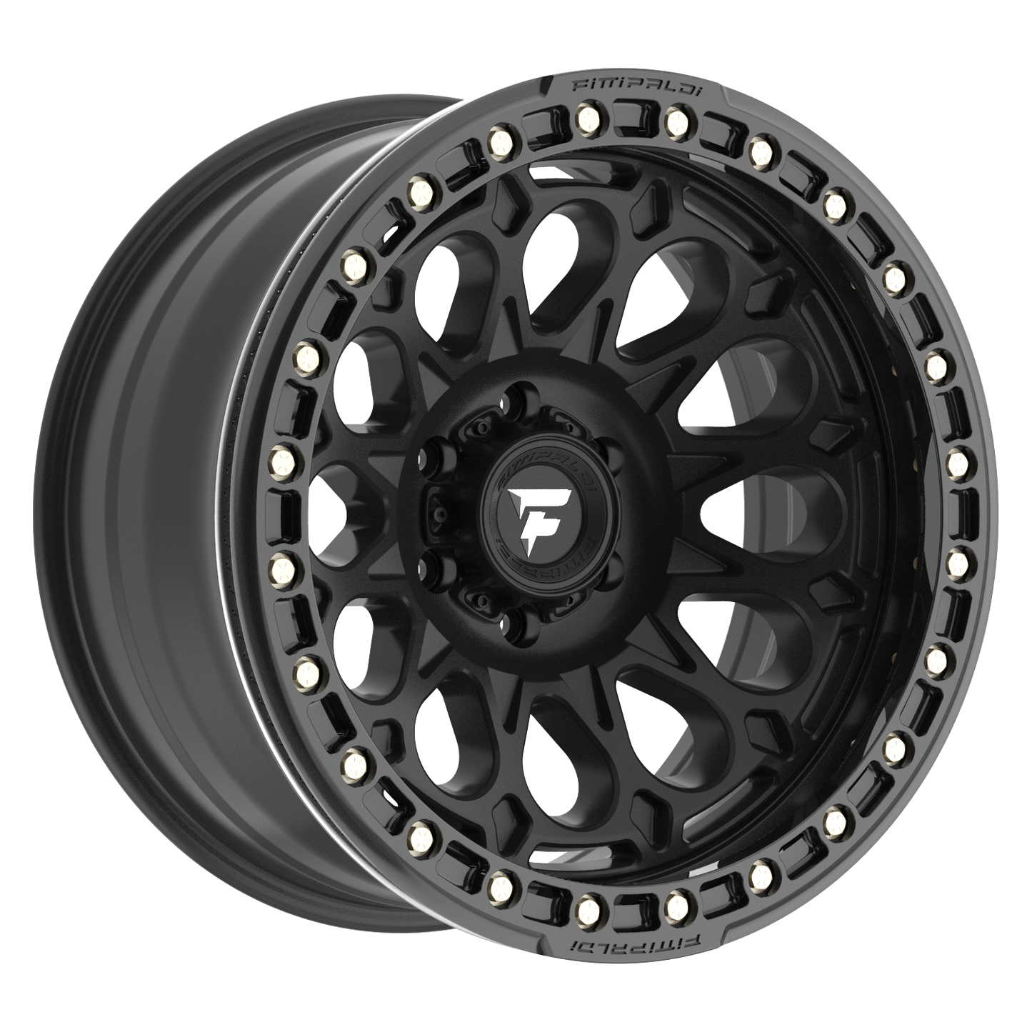Fittipaldi FB153 17X9 -15 8x170 Satin Black with Gloss Black Forged Ring