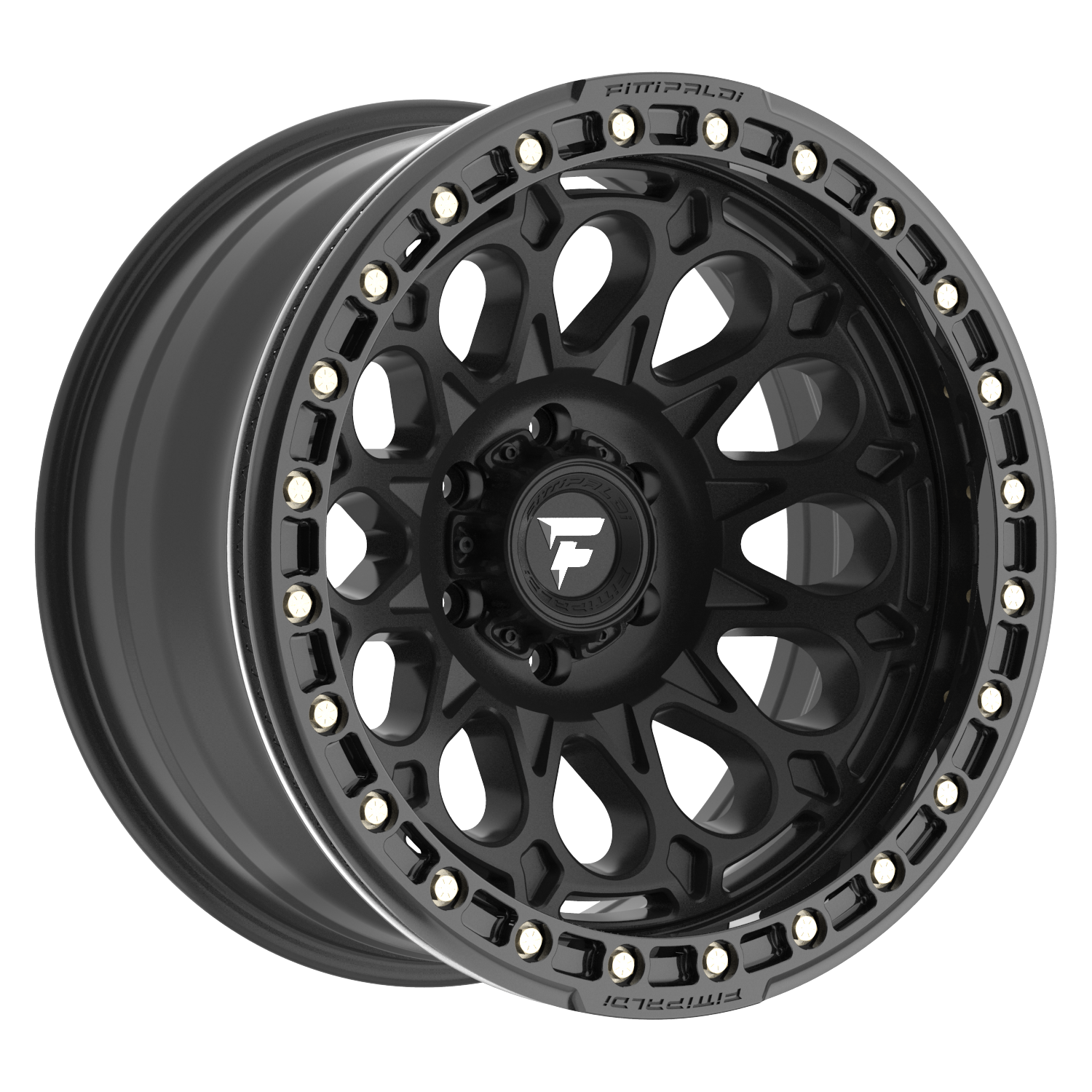 Fittipaldi FB153 17X9 -15 6x135 Satin Black with Gloss Black Forged Ring