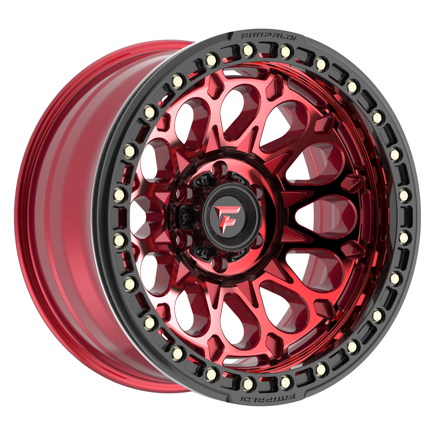 Fittipaldi FB153 17X9 -15 6x135 Gloss Red Machined with Red Tint and Gloss Black Ring