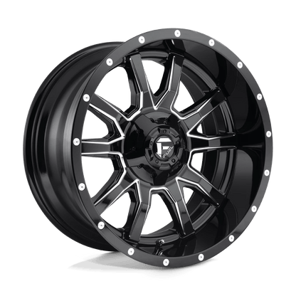 Fuel 1PC D627 VANDAL 20X10 -18 5X114.3/5X127 GLOSS BLACK MILLED