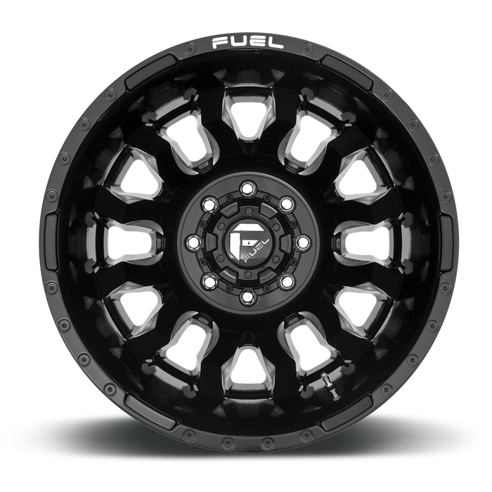 Fuel 1PC D673 BLITZ 20X8.25 -202 8X200/8X200 GLOSS BLACK MILLED