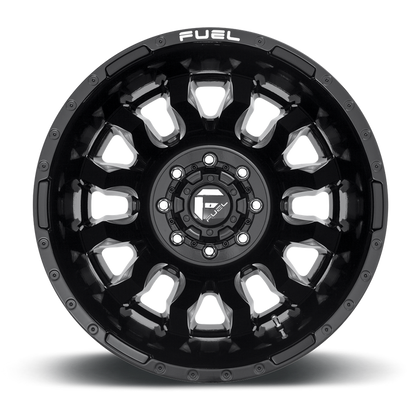 Fuel 1PC D673 BLITZ 20X8.25 -202 8X200/8X200 GLOSS BLACK MILLED