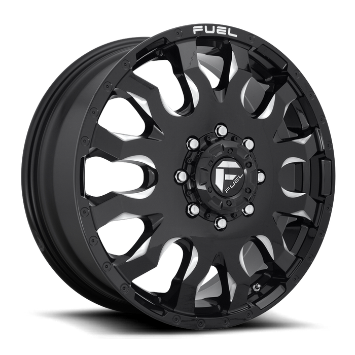 Fuel 1PC D673 BLITZ 20X8.25 105 8X165.1 GLOSS BLACK MILLED