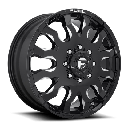 Fuel 1PC D673 BLITZ 20X8.25 105 8X165.1 GLOSS BLACK MILLED