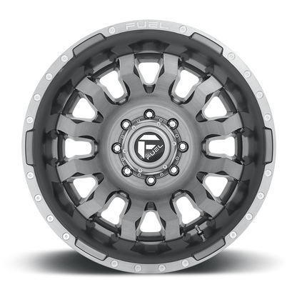 Fuel 1PC D693 BLITZ 20X8.25 -227 8X170/8X6.7 BRUSHED GUN METAL TINTED CLEAR