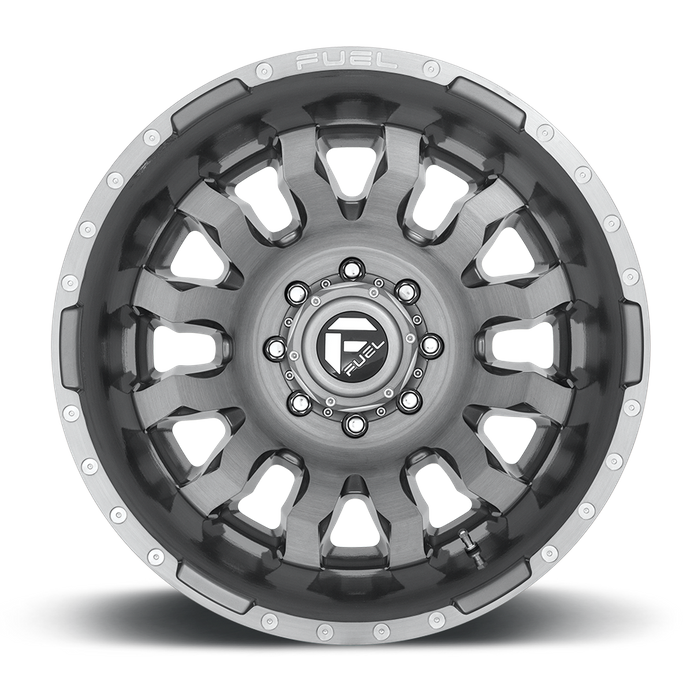 Fuel 1PC D693 BLITZ 20X8.25 -202 8X200/8X200 BRUSHED GUN METAL TINTED CLEAR