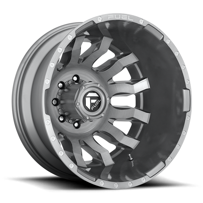 Fuel 1PC D693 BLITZ 20X8.25 -265 8X165.1/8X6.5 BRUSHED GUN METAL TINTED CLEAR