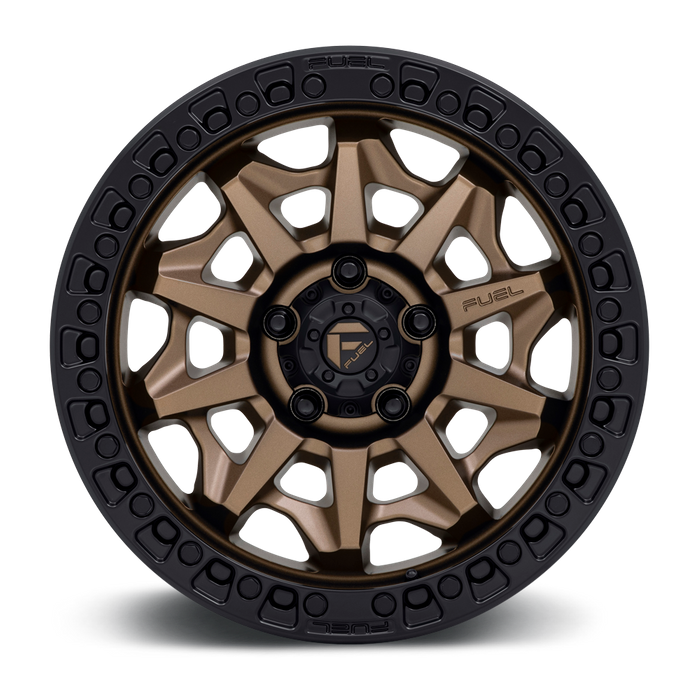 Fuel 1PC D696 COVERT 15X8 -19 5X139.7/5X5.5 MATTE BRONZE BLACK BEAD RING