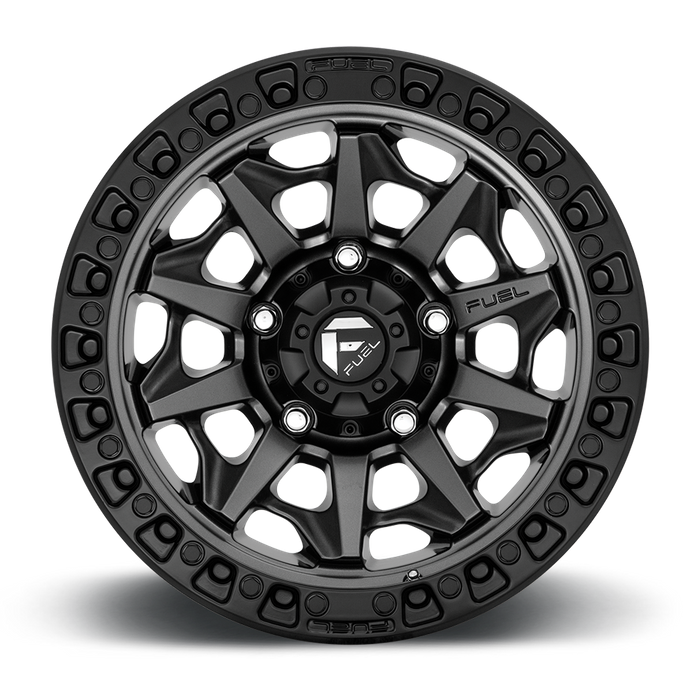 Fuel 1PC D716 COVERT 17X8.5 14 6X139.7/6X5.5 Matte Gun Metal Black Bead Ring