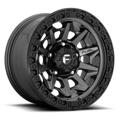 Fuel 1PC D716 COVERT 17X8.5 14 6X139.7/6X5.5 Matte Gun Metal Black Bead Ring