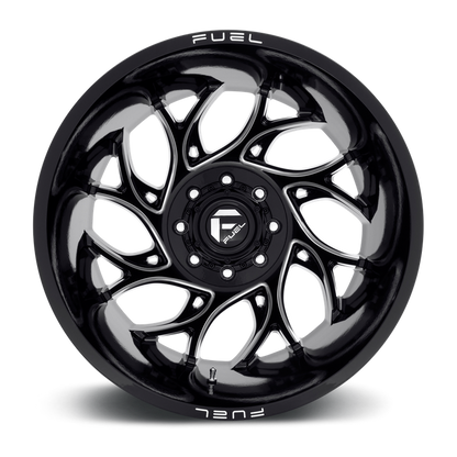 Fuel 1PC D741 RUNNER 22X8.25 -220 8X210/8X210 Gloss Black Milled