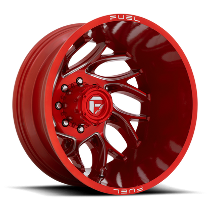 Fuel 1PC D742 RUNNER 22X8.25 -246 8X210/8X210 Candy Red Milled