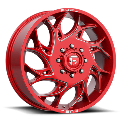 Fuel 1PC D742 RUNNER 20X8.25 105 8X200/8X200 Candy Red Milled