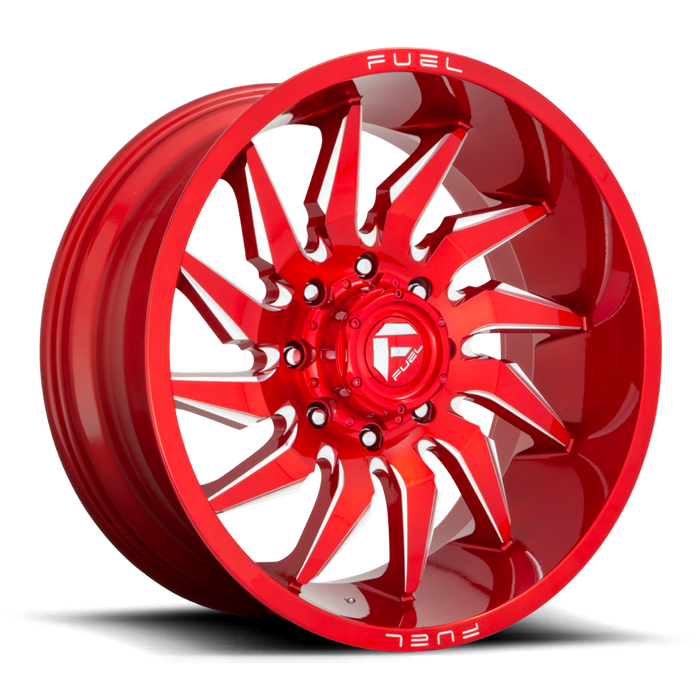 Fuel 1PC D745 SABER 24X12 -44 5X127/5X5.0 Candy Red Milled