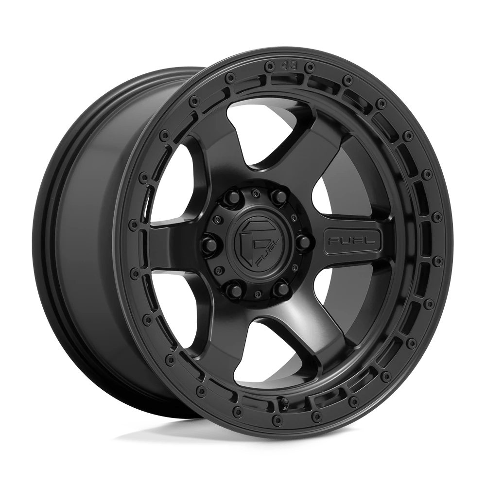 Fuel 1PC D750 BLOCK 18X9 20 6X139.7/6X5.5 Matte Black With Black Ring