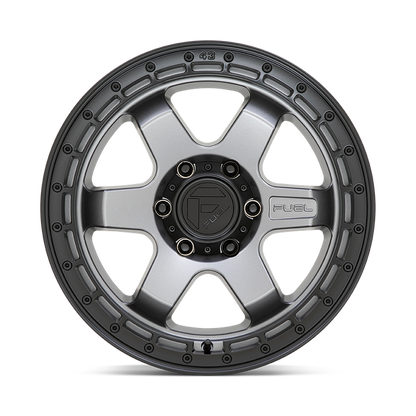Fuel 1PC D752 BLOCK 18X9 1 6X139.7/6X5.5 Matte Gunmetal With Black Ring