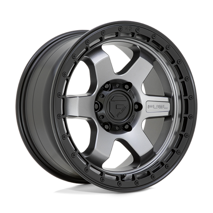 Fuel 1PC D752 BLOCK 18X9 1 6X139.7/6X5.5 Matte Gunmetal With Black Ring